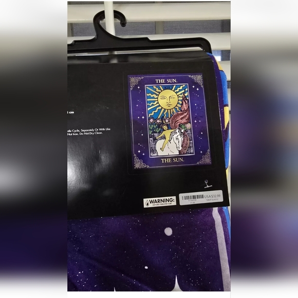 Spirit Haloween Glitter Fleece Throw Purple Blue Soft Blanket 50"x 60" NWT - Picture 3 of 5